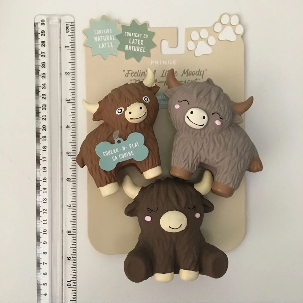 Fringe Dog Toys “Feeling a Little Moody” Latex Cow Squeakers